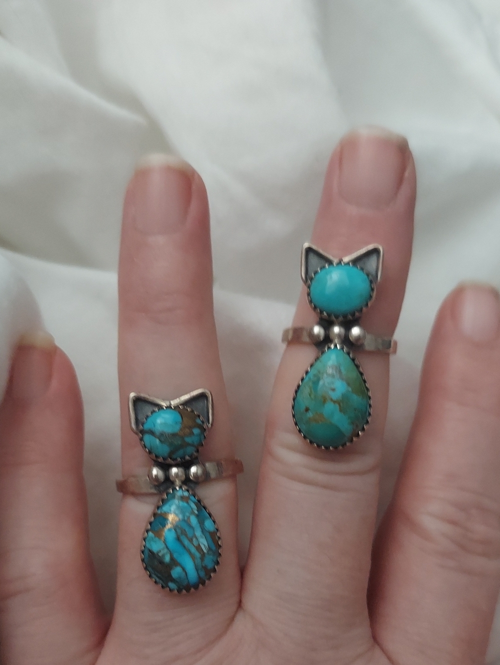 New Sterling Silver Adjustable Kitty Rings